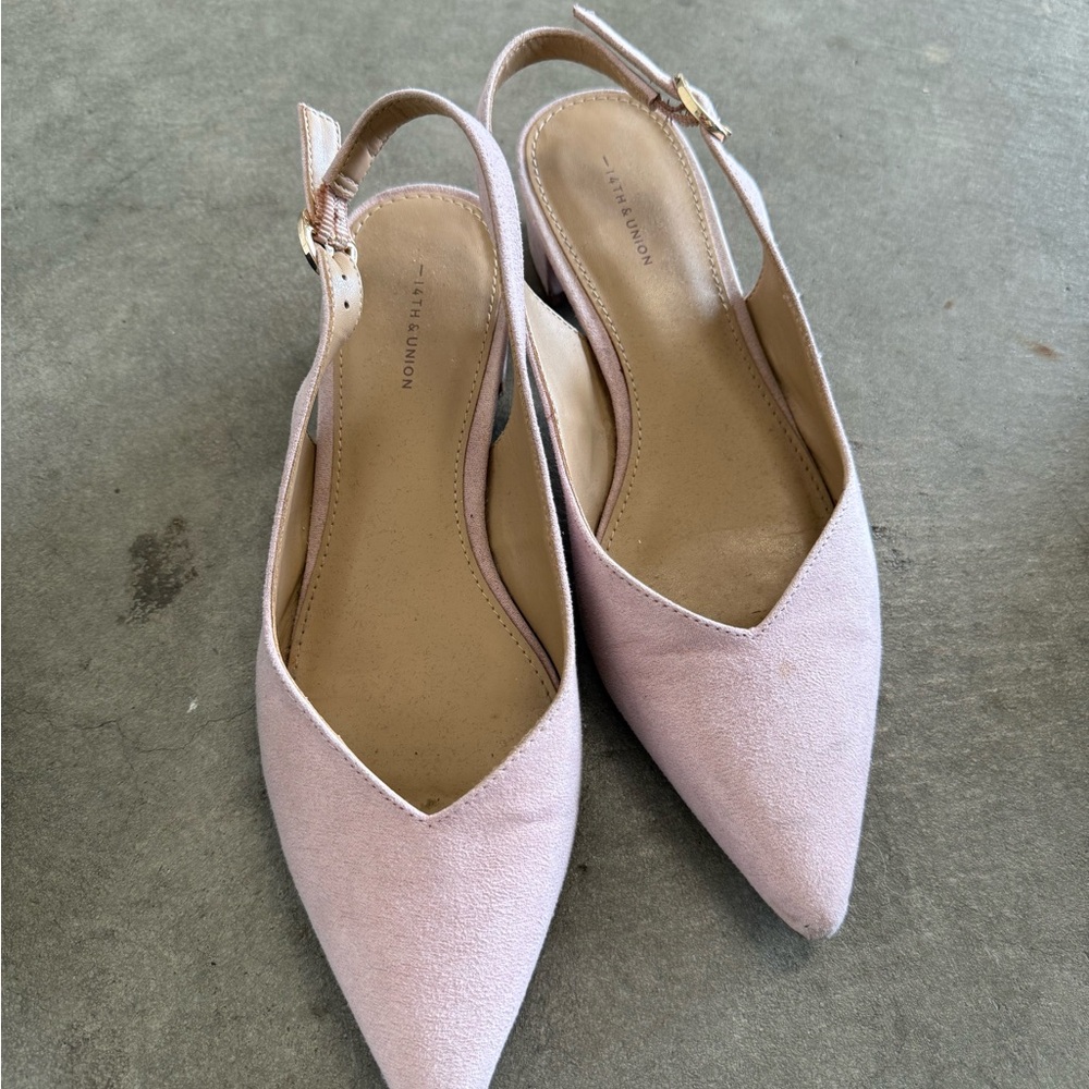 Women's Pink Slingback kitten Heels